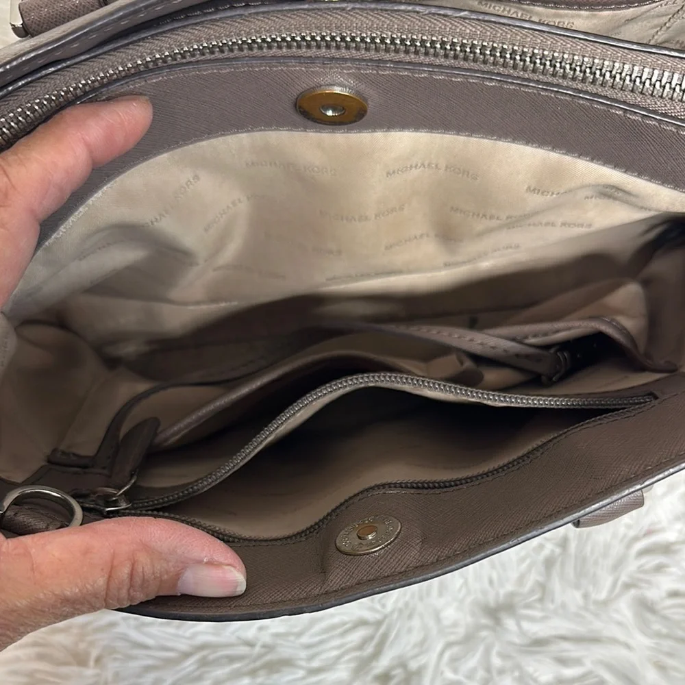 Michael Kors Brown Satchel Saffiano Leather